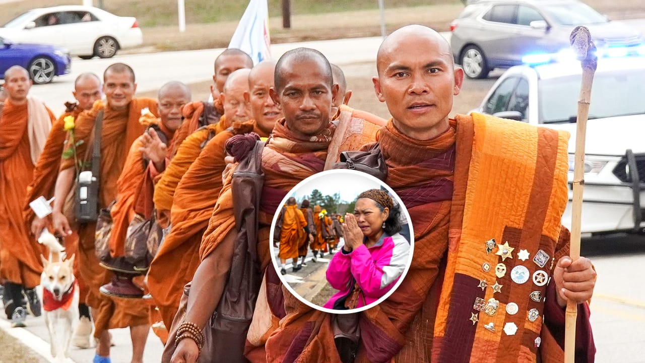 Buddhist Monks Walk 2,300 Miles Across America for Peace and Compassion